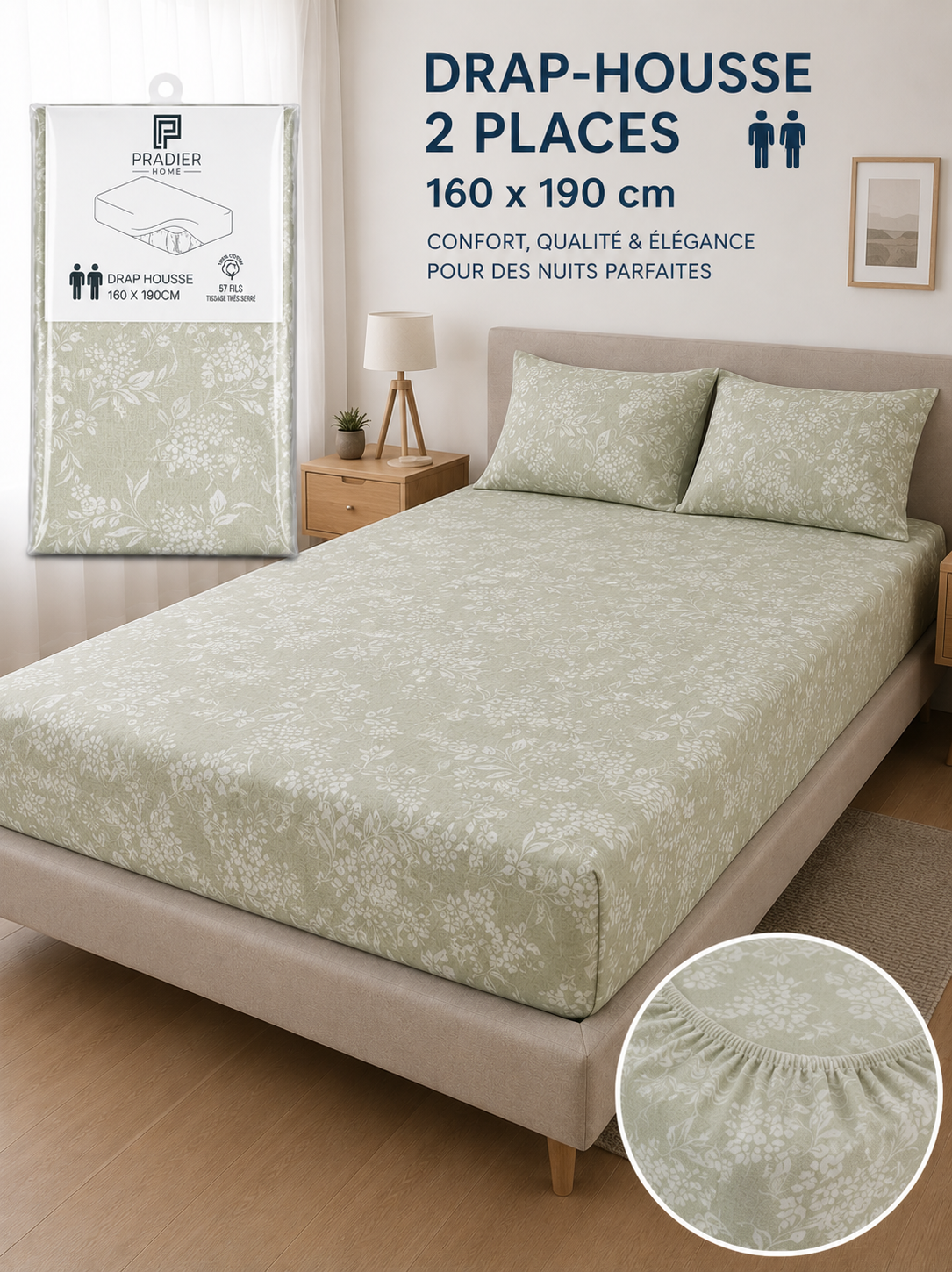 Draps Housse 160 x 200 cm