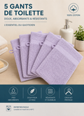 Lots de 5 Gants de toilettes
