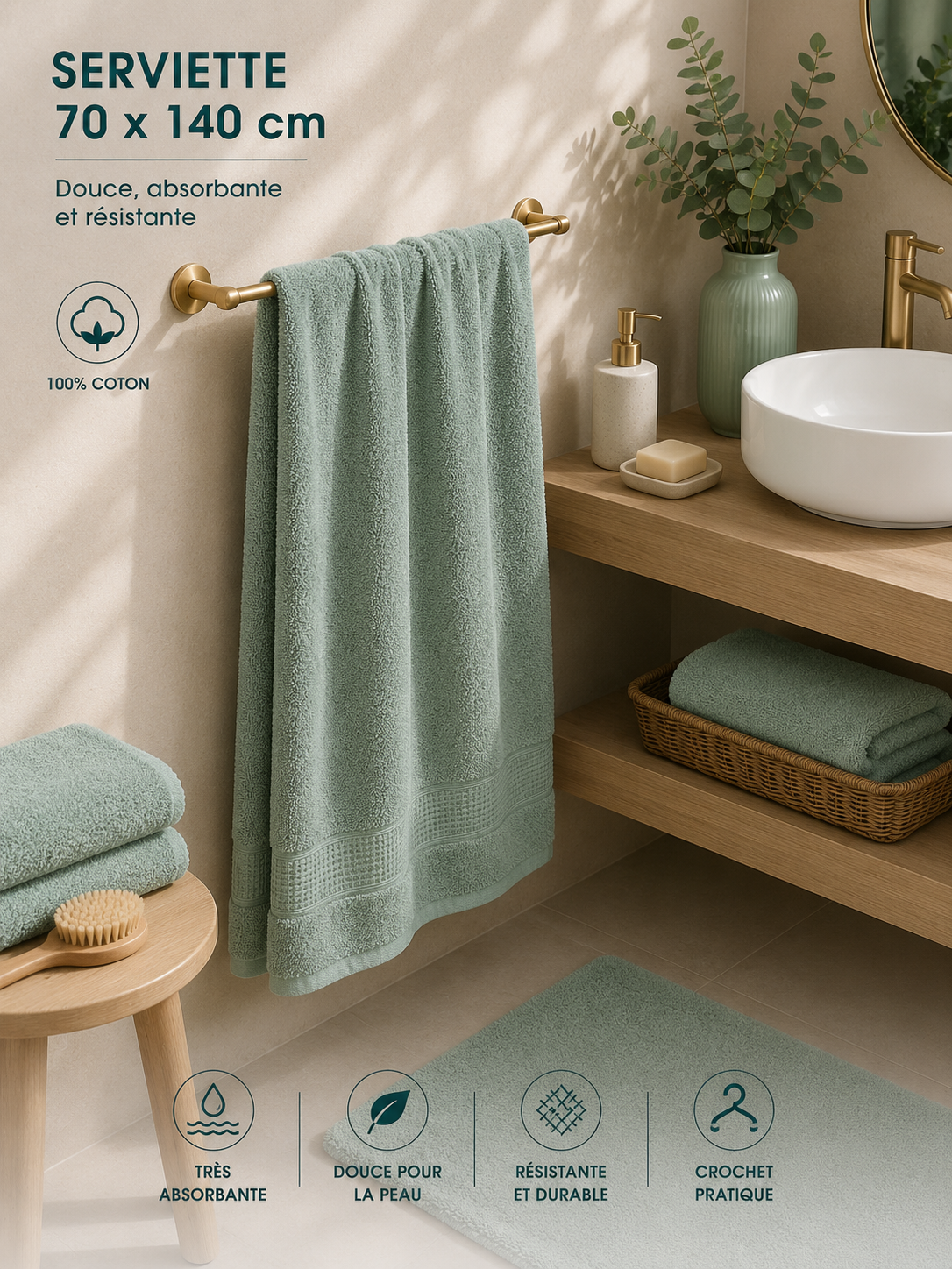 Serviettes de bain