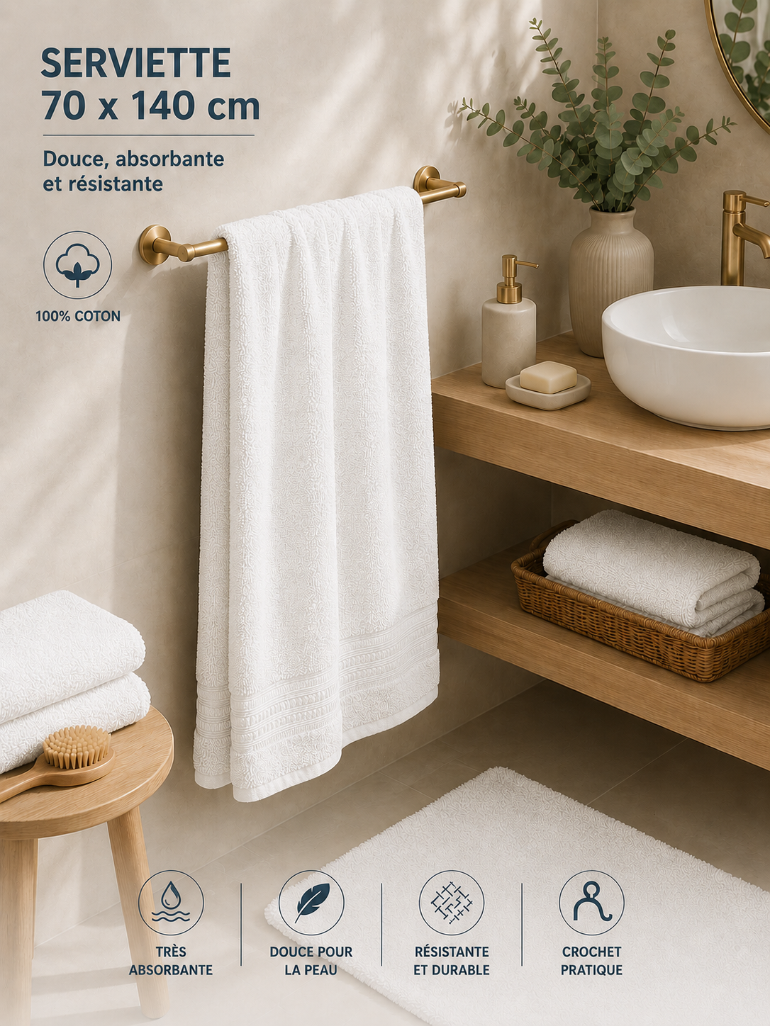 Serviettes de bain
