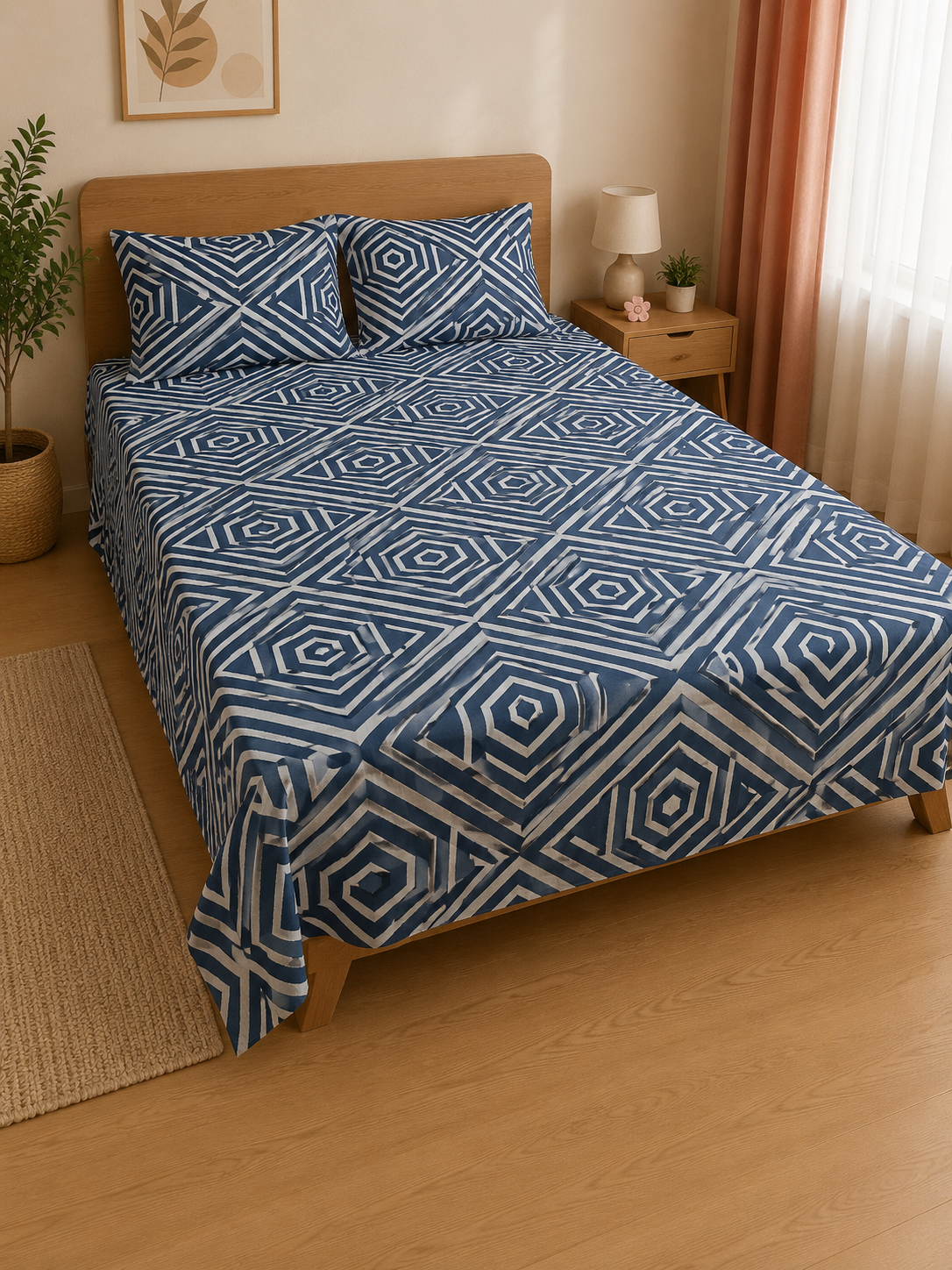 parure drap plat 160 x 200 cm