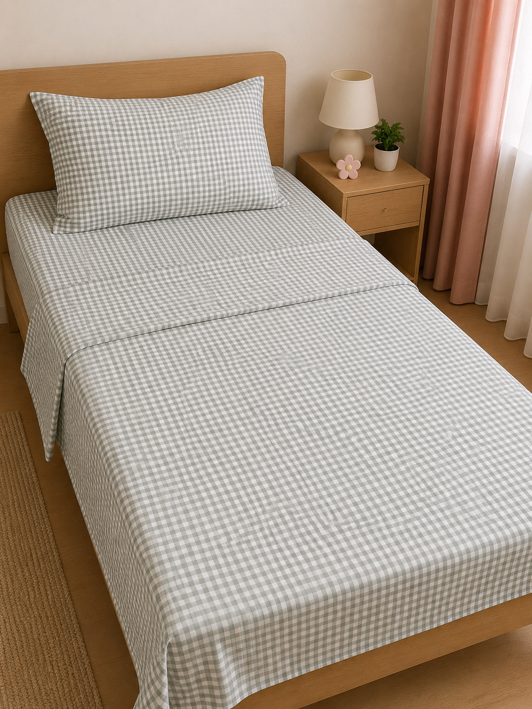 Parure drap plat 90 x 190cm