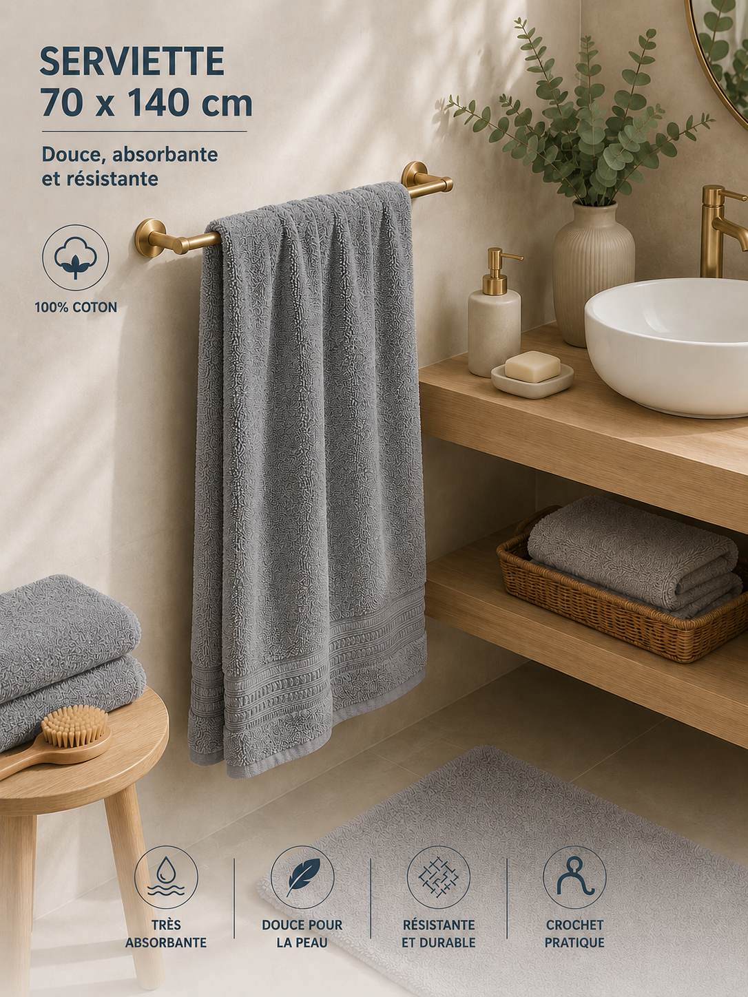 Serviettes de bain