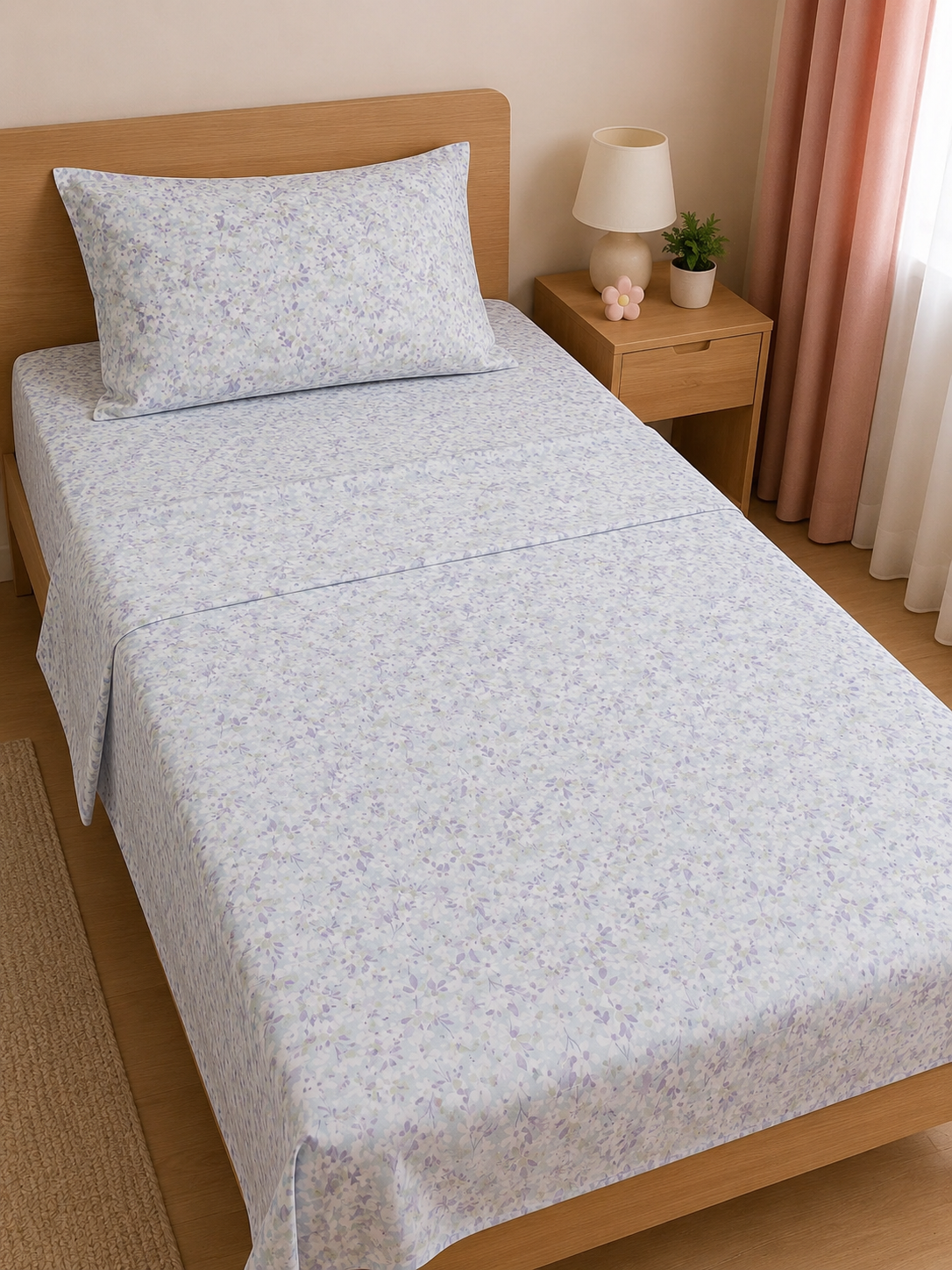 Parure drap plat 90 x 190cm