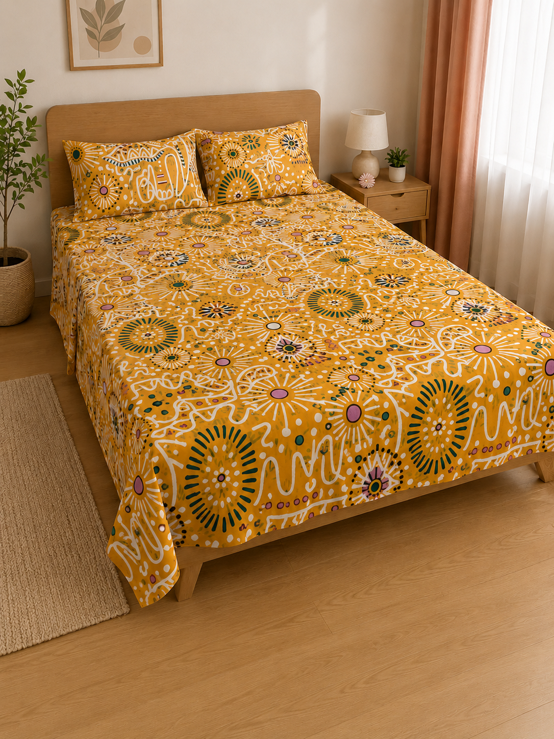 parure drap plat 160 x 200 cm