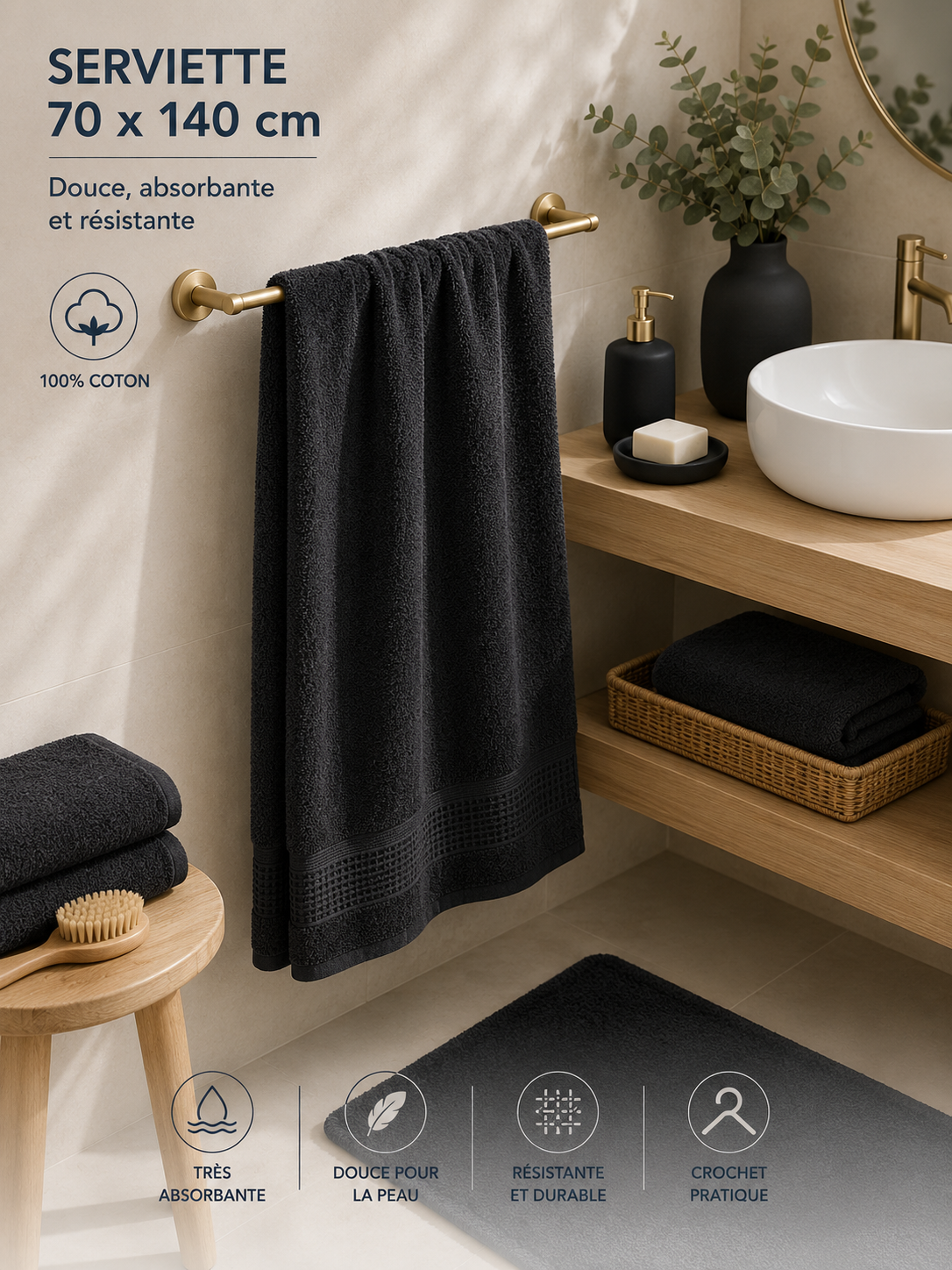 Serviettes de bain